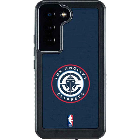 NBA Los Angeles Clippers Distressed Blue Galaxy S24 Waterproof Case
